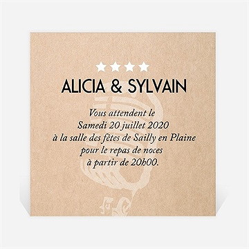 Carton d'invitation mariage notre mélodie