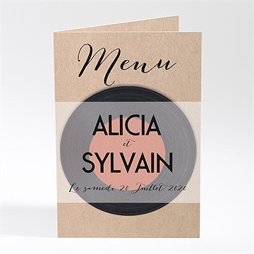 Menu mariage notre mélodie