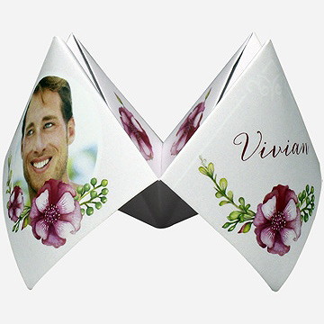 Faire-part mariage belle romance - Vue de côté 2