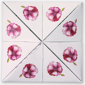 Faire-part mariage belle romance - Vue intérieure