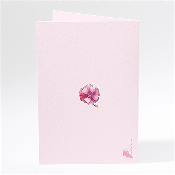 Menu mariage belle romance - Dos du menu