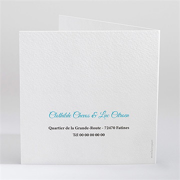 Faire-part mariage la 2cv du bonheur - Dos du faire-part