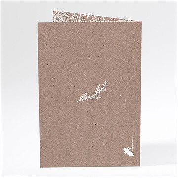 Menu mariage kraft dentelle blanche - Dos du menu