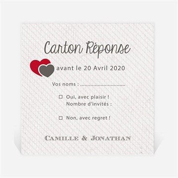 Carton réponse mariage photo couleurs vintage