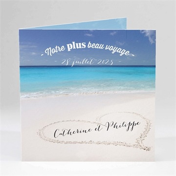 Faire-part mariage sur le sable