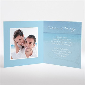 Faire-part mariage sur le sable - Intérieur du faire-part