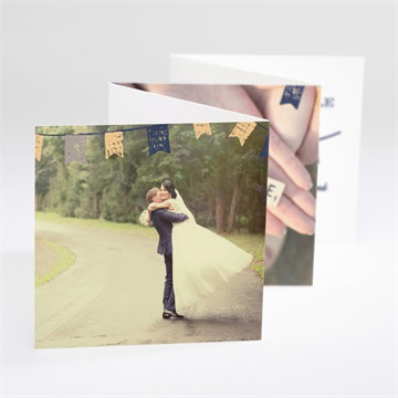 Remerciement mariage avec fanions