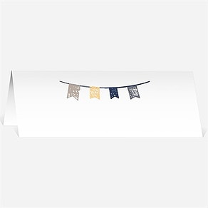 Marque-place mariage avec fanions