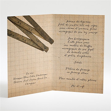 Menu mariage a la craie a jamais - Menu ouvert