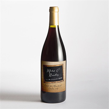 Etiquette de bouteille mariage a la craie a jamais - Mise en situation