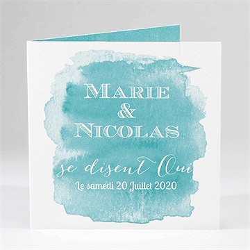 Faire-part mariage touche d'aquarelle