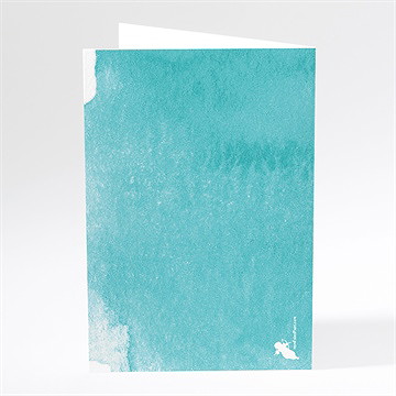 Menu mariage touche d'aquarelle - Dos du menu