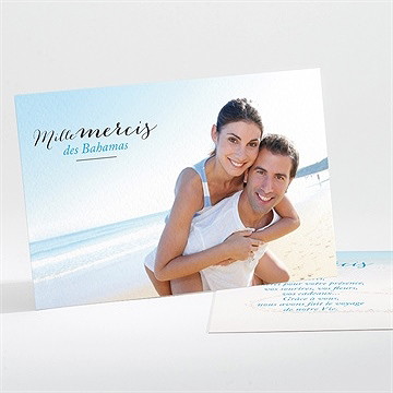 Remerciement mariage sur le sable