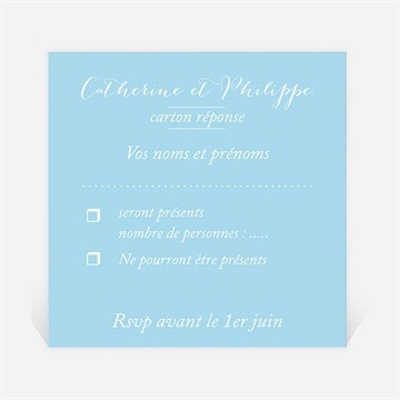 Carton réponse mariage sur le sable