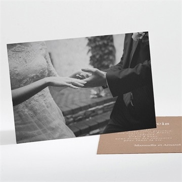 Remerciement mariage esprit campagne chic