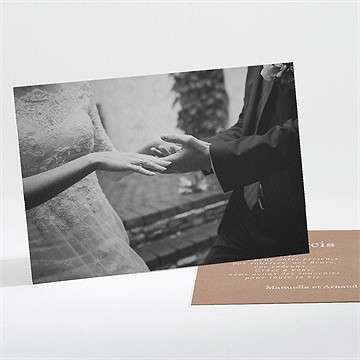 Remerciement mariage esprit campagne chic