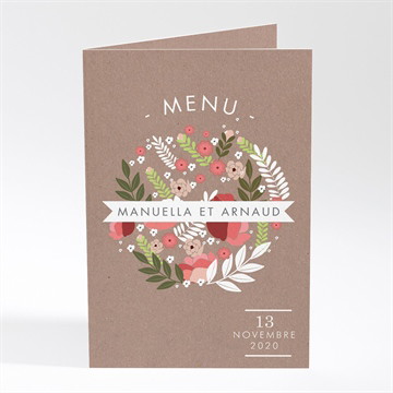 Menu mariage esprit campagne chic