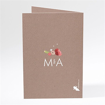 Menu mariage esprit campagne chic - Dos du menu