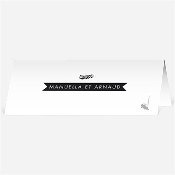 Marque-place mariage esprit campagne chic - Dos du marque-place