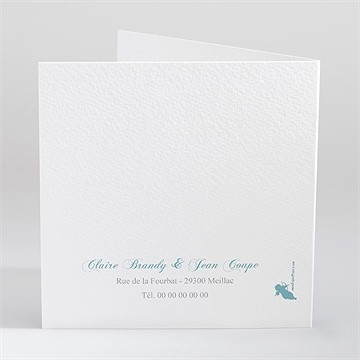 Faire-part mariage l'élégance en photos - Dos du faire-part