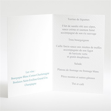 Menu mariage l'élégance en photos - Menu ouvert