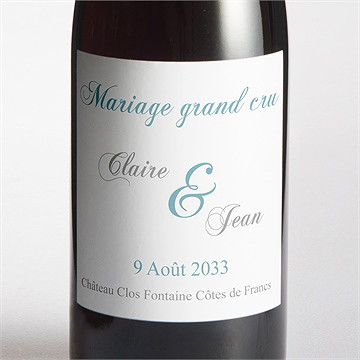 Etiquette de bouteille mariage l'élégance en photos