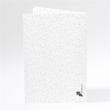 Menu mariage gravure blanche originale - Dos du menu