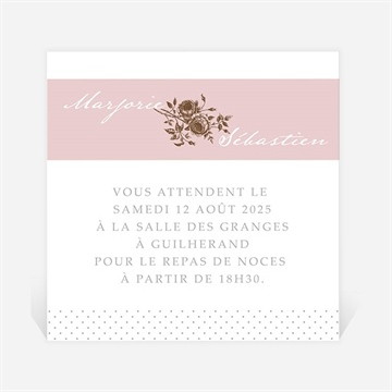 Carton d'invitation mariage annonce classique