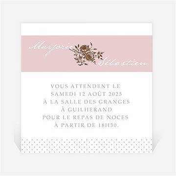 Carton d'invitation mariage annonce classique