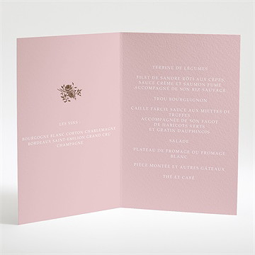 Menu mariage annonce classique - Menu ouvert