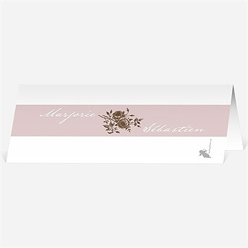 Marque-place mariage annonce classique - Dos du marque-place