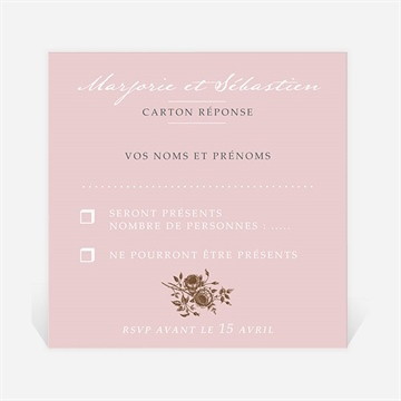 Carton réponse mariage annonce classique