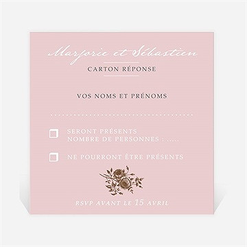 Carton réponse mariage annonce classique