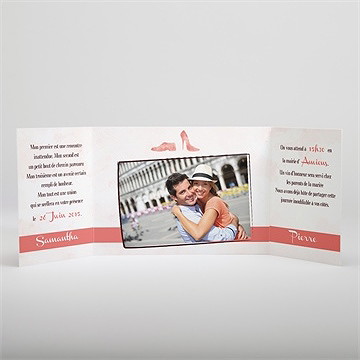 Faire-part mariage elle & lui - Intérieur du faire-part