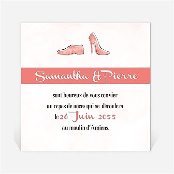 Carton d'invitation mariage elle & lui