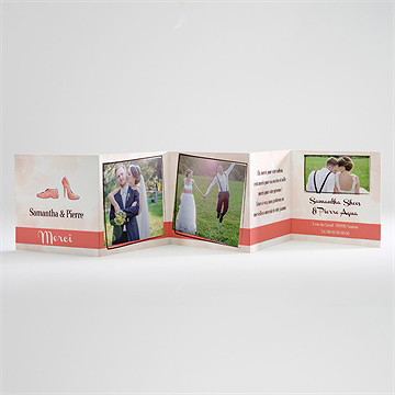 Remerciement mariage elle & lui - Carte ouverte