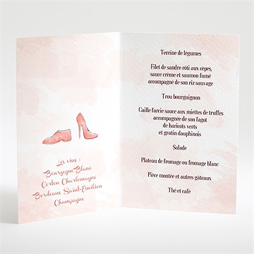 Menu mariage elle & lui - Menu ouvert