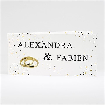 Faire-part mariage alliances scintillantes