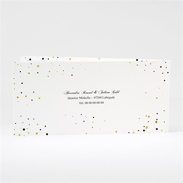 Faire-part mariage alliances scintillantes - Dos du faire-part