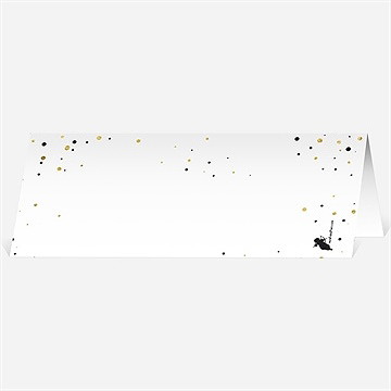 Marque-place mariage alliances scintillantes - Dos du marque-place