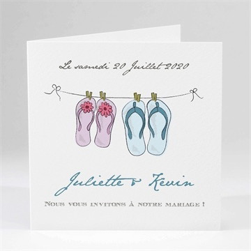 Faire-part mariage en tongs !