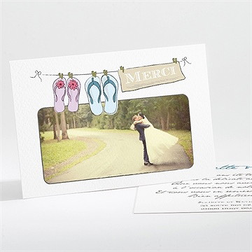 Remerciement mariage en tongs !