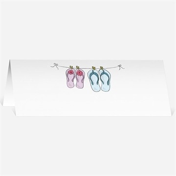 Marque-place mariage en tongs !