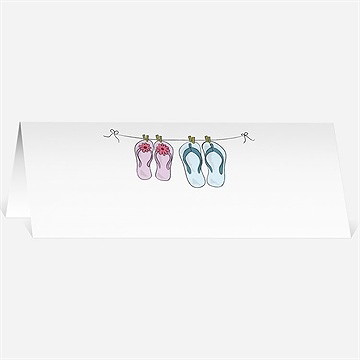 Marque-place mariage en tongs !