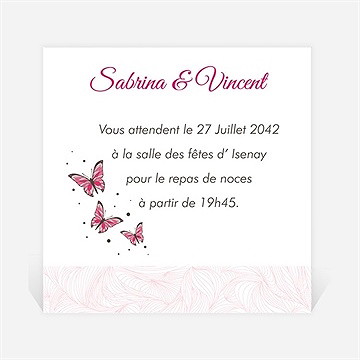 Carton d'invitation mariage notre métamorphose