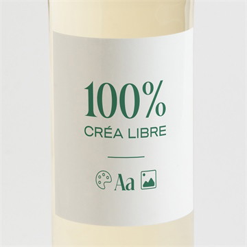 Etiquette de bouteille baptême vierge (9,5 x 9,5 cm)