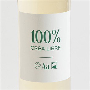 Etiquette de bouteille baptême vierge (9,5 x 9,5 cm)