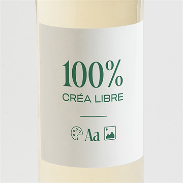 Etiquette de bouteille baptême vierge (9,5 x 9,5 cm)