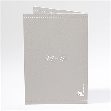 Menu mariage couleur taupe - Dos du menu