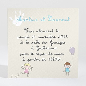 Carton d'invitation mariage pas trop tôt...